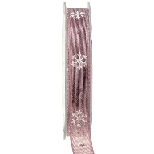 Artikel Sierlint sneeuwvlokken sierlint roze B15mm L15m