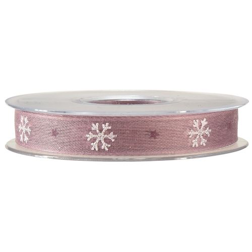 Artikel Sierlint sneeuwvlokken sierlint roze B15mm L15m