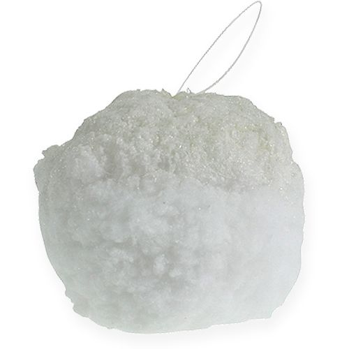 Floristik24 Sneeuwbal met glitterwit 25 cm