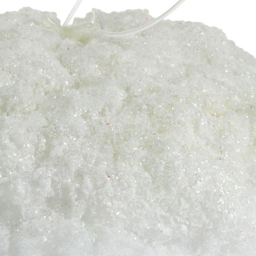 Floristik24 Sneeuwbal met glitterwit 25 cm