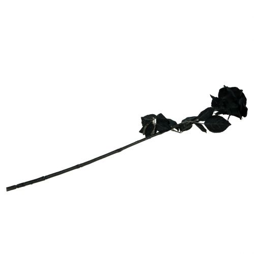 Artikel Roos Zijden Bloem Zwart 63cm