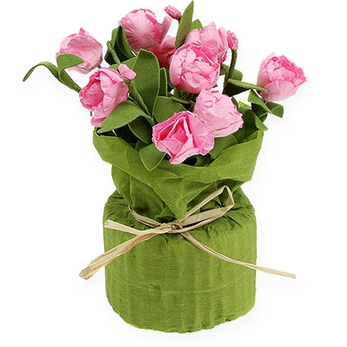 Floristik24 Tafeldecoratie mini roosjes in roze 16cm