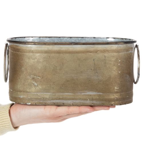 Artikel Set metalen plantenpotten en -kuipen, vintage retrostijl, L22,5cm/27cm/31cm