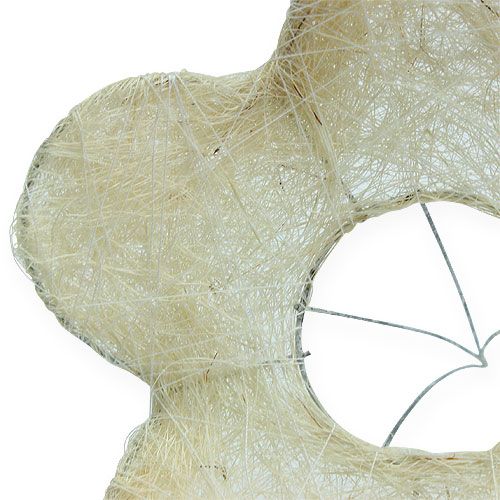 Floristik24 Sisal bloemenmanchet gebleekt Ø15cm 10 st