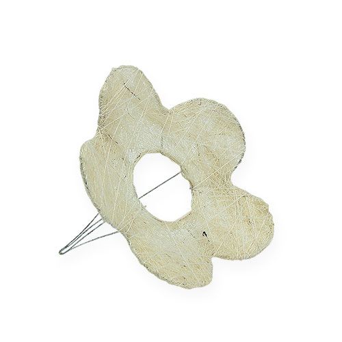 Floristik24 Sisal bloemenmanchet gebleekt Ø15cm 10 st