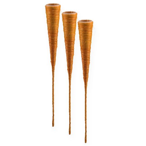 Floristik24 Puntvaas sisal oranje Ø4,5cm L60cm 5st