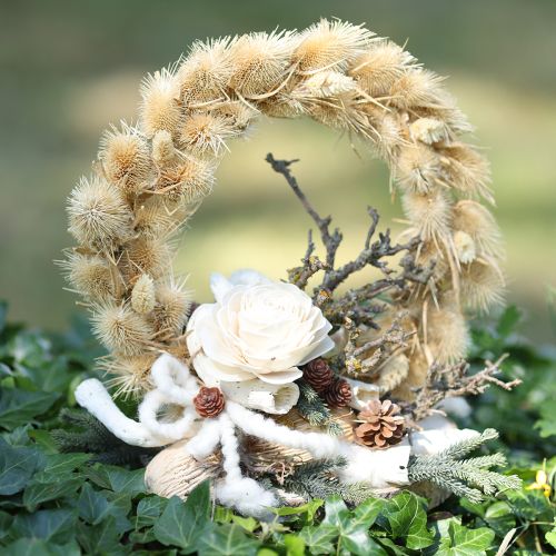 Artikel Sola Flowers Houten Houten Bloemen Decoratie Mix Crème 6-11cm 12-15 stuks