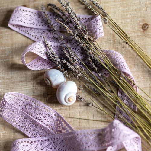 Artikel Kantlint Paars Decoratief Lint Bloem Lente B18mm L20m