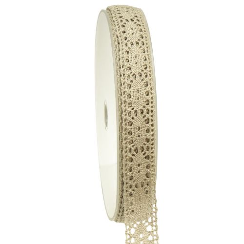 Floristik24 Kantlint sierlint kant beige B18mm 20m