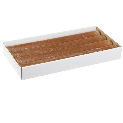 Artikel Taper kaarsen tafelkaarsen in karamel 34mm x 300mm 4 st