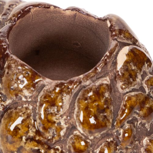 Kandelaars met dennenappeldesign, 8 cm, 3 stuks | Floristik24.nl