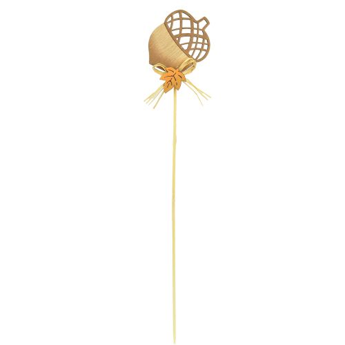 Artikel Bloemplug houten eikels decoratie herfst 7x10cm 12 st