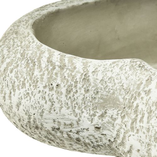 Artikel Gietstenen hart plantenschaal plant hart grijs wit 19×19×7cm
