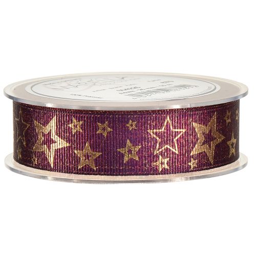 Artikel Sterlint Kerstlint Paars Goud Glamour B25mm L15m
