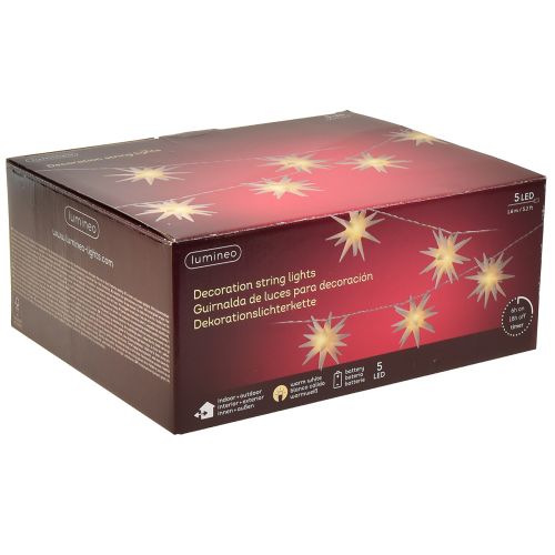 Artikel Sterrenlichtketting witte LED binnen buiten timer 225cm