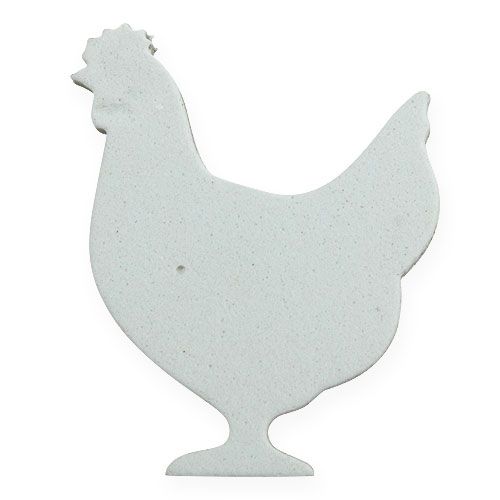 Floristik24 Strooidecoratie Paaskip, konijn wit 4cm 96st