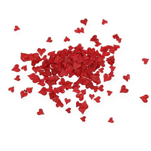 Strooi decoratie harten rood 5-8mm 1000st