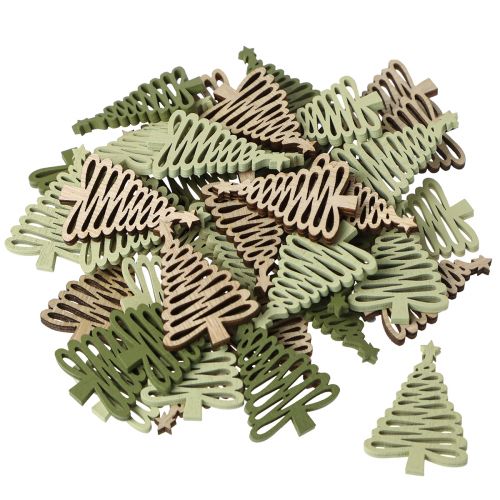 Artikel Strooikerstkerst dennenster groen 3x4,5cm 72 st
