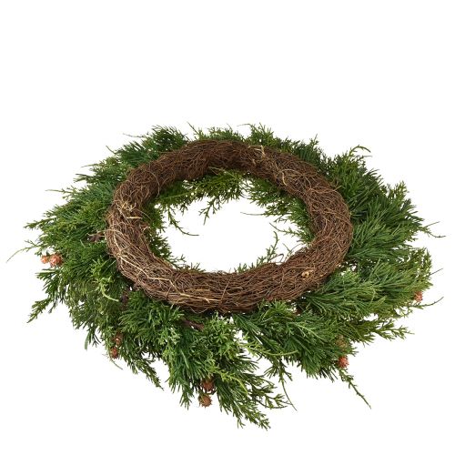 Artikel Sparrenkrans Thuja met knoppen basis wijnrankenkrans Ø50cm