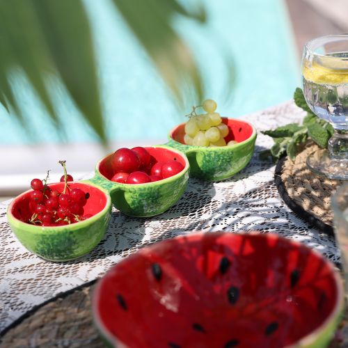 Artikel Tapas Set Watermeloen Dip Bowls Keramiek 8,5×28cm 1st