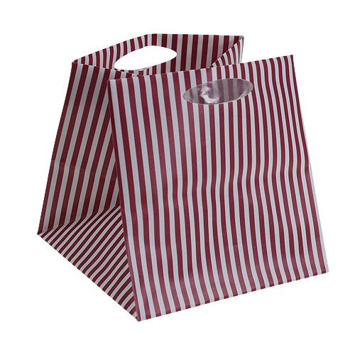 Floristik24 Zakje plastic Bordeaux soort. 12cm x 12cm 12 stuks