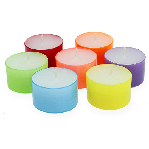 Floristik24 Theelichtjes gekleurd Ø38mm 40 st