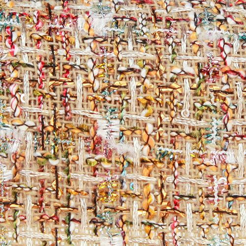 Artikel Tafelloper beige kleurrijke glitter vintage retro B19cm L1,5m