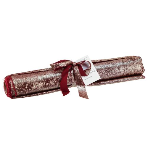 Artikel Tafellint decoratief lint Bordeaux gouden franjes B28cm L2,5m