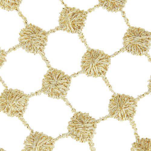 Artikel Tafelloper raster goud crème met glitter B19cm L1,5m