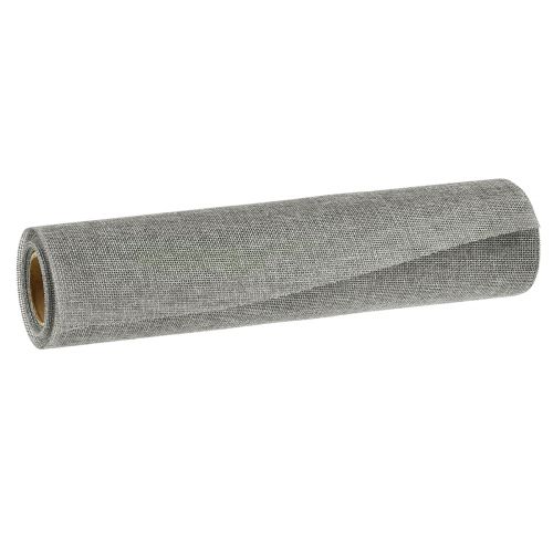 Artikel Tafelloper grijs met jute, decoratiestof 29×450cm - Elegante tafelloper voor uw feestelijke tafeldecoratie