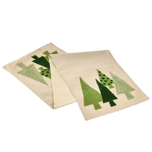 Artikel Tafelloper kerstsparren groen 140x41,5cm