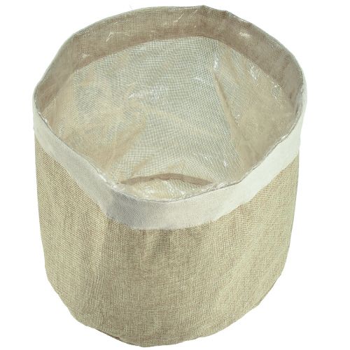 Artikel Plantenbak Jute Stoffen Mand Naturel Gebruiksvoorwerp Ø28cm H25cm 3st