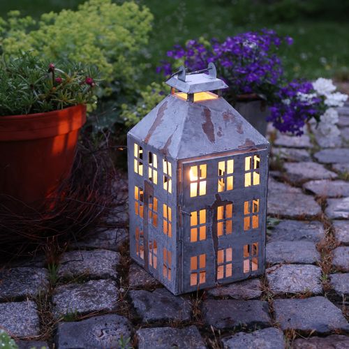 Floristik24 Vintage decoratieve lantaarn metalen lichthuis Shabby Chic H35cm