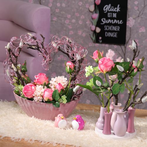 Artikel Decoratieve vogelfiguurtjes, schattig en kleurrijk ontwerp voor de woonkamer, 6 cm, 6 stuks