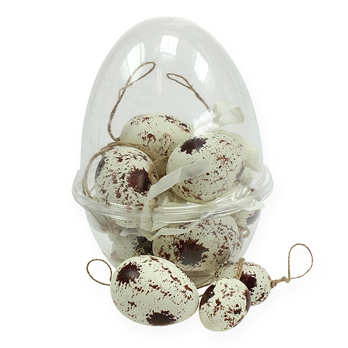 Floristik24 Decoratieve eieren in plastic doosje 4-6cm 18 st