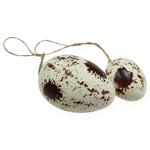 Floristik24 Decoratieve eieren in plastic doosje 4-6cm 18 st