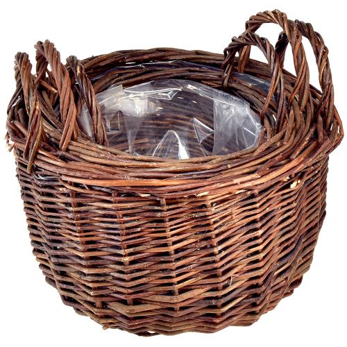 Artikel Veelzijdige set ronde rieten manden met handvatten - 3 maten (30cm, 26cm, 20cm) - Perfect voor opslag en huisdecoratie - Set van 3