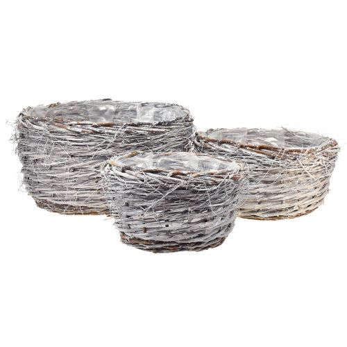 Rustieke rieten mandenset - 3 maten (40cm, 33cm, 26cm) - Ideaal voor decoratie en opslag in landelijke stijl - Set van 3