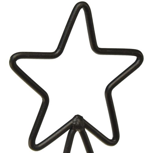 Floristik24 Metalen kerstboom met ster en dienblad - 25x18x66 cm - Moderne vakantiedecoratie