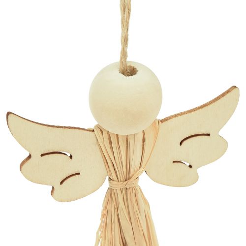 Artikel Kerstengel Kerstboomdecoratie engel raffia 11cm 12 st