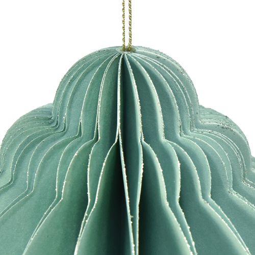 Artikel Kerstbal papier turquoise ui FSC Ø15cm H20cm