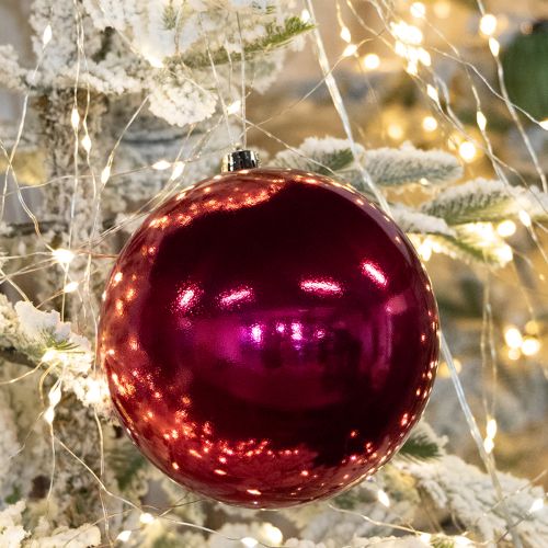 Artikel Kerstbal kunststof grote kerstboombal roze Ø14cm