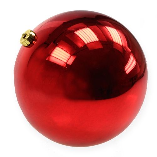 Kerstbal kunststof groot rood Ø25cm