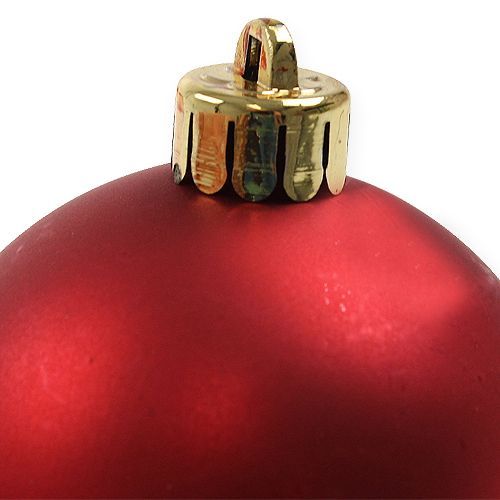 Artikel Kerstbal kunststof rood Ø6cm 12 st