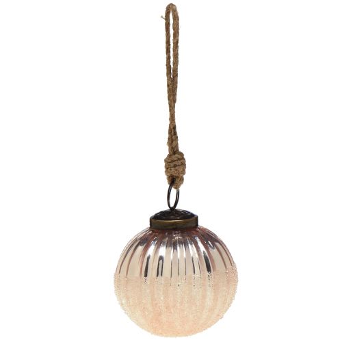 Artikel Kerstballen glas vintage roze glazen bollen Ø7cm 6st