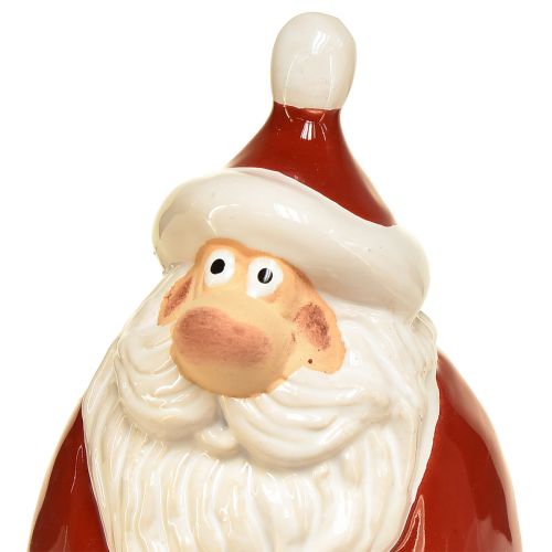 Artikel Kerstmanfiguur in rood 13 cm - ideale kerstversiering voor een feestelijke sfeer - 2 stuks