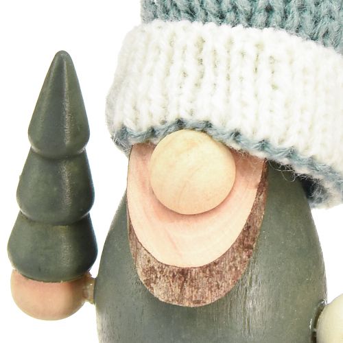 Artikel Kerstkabouterdecoratie kabouterhout groen mint H14cm 6 st