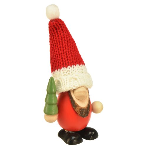 Artikel Kerstkabouters decoratieve kabouters hout rood groen H10,5/12cm 6 stuks
