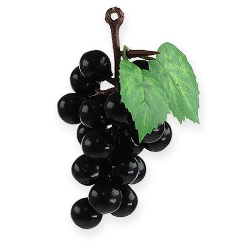 Kunst mini druiven zwart 9cm