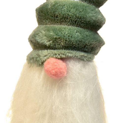 Floristik24 Feestelijke kabouter met groene spiraalhoed en witte baard 65cm - Scandinavische kerstmagie voor thuis - 2 stuks